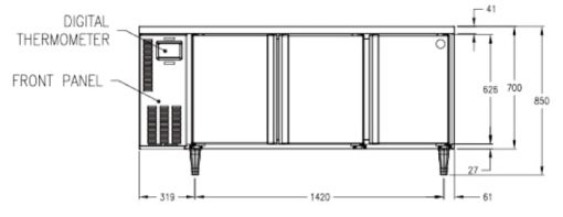 Alternative view of Bàn mát 3 cánh Hoshizaki RTW-186LS4