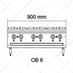Alternative view of Bếp âu 6 họng Berjaya OB6-17