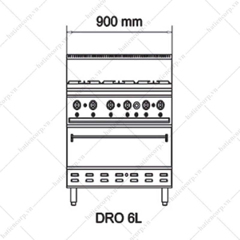 Bếp âu 6 họng có lò nướng Berjaya DRO6L - Ảnh 3