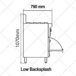 Alternative view of Bếp âu 4 họng có lò nướng Berjaya DRO4L