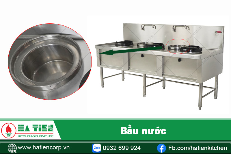 bếp á 3 họng không quạt thổi có bầu nước