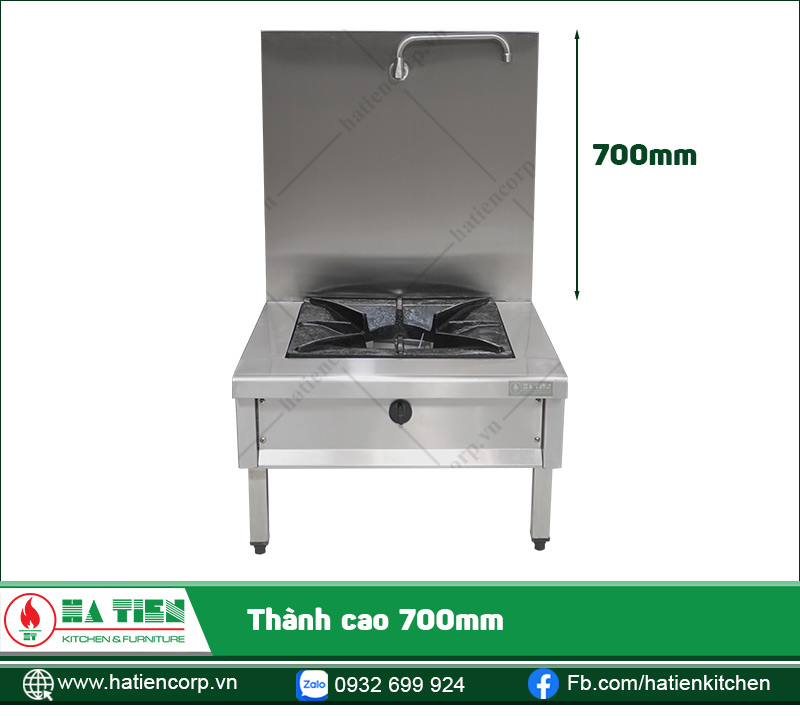 Thành bếp cao tới 700mm. An toàn, hợp vệ sinh