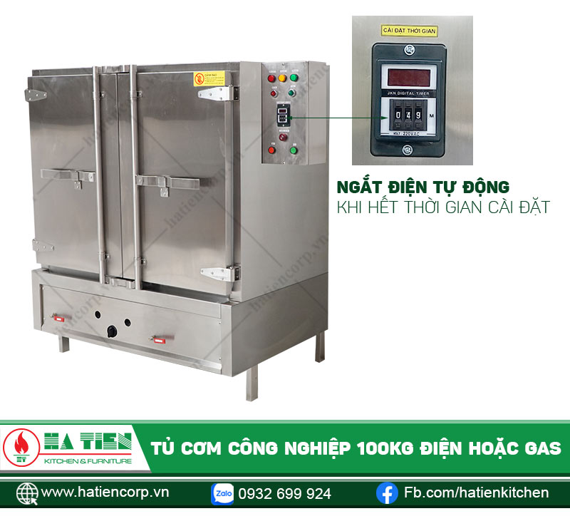 Tủ có chức năng tự động tắt điện khi cơm đã nấu xong.