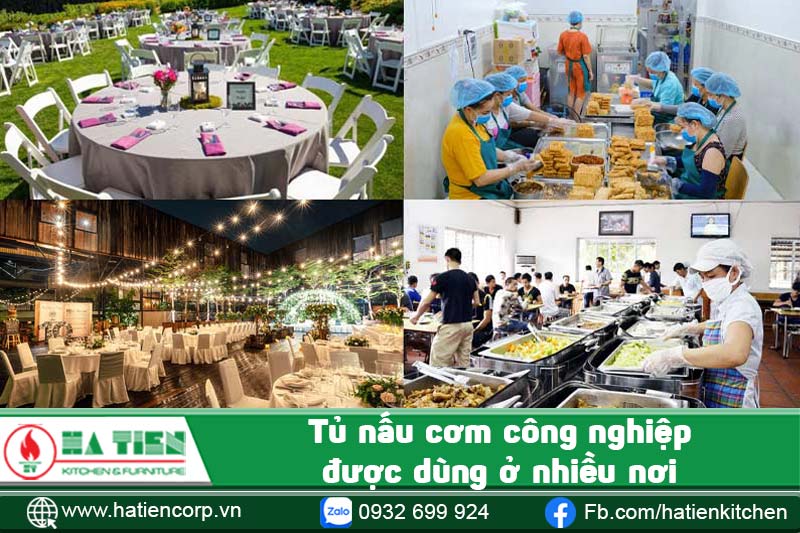 Ứng dụng tủ nấu cơm công nghiệp