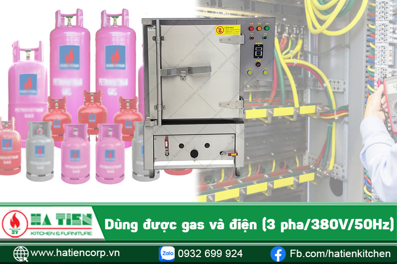 tủ cơm công nghiệp 30kg dùng được gas 