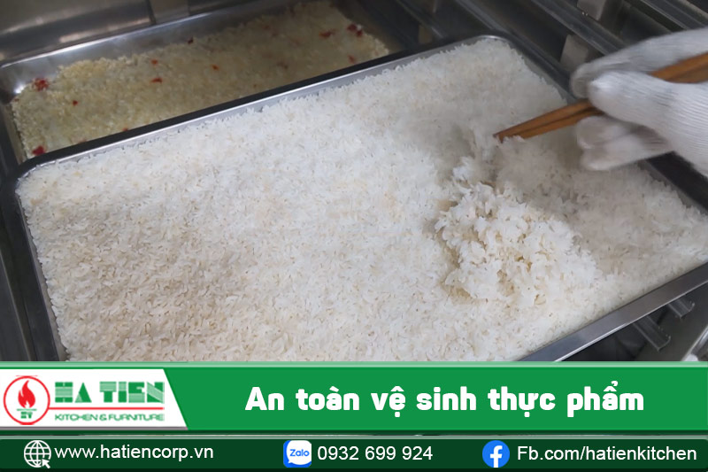 tủ nấu cơm công nghiệp 30kg an toàn vệ sinh thực phẩm 