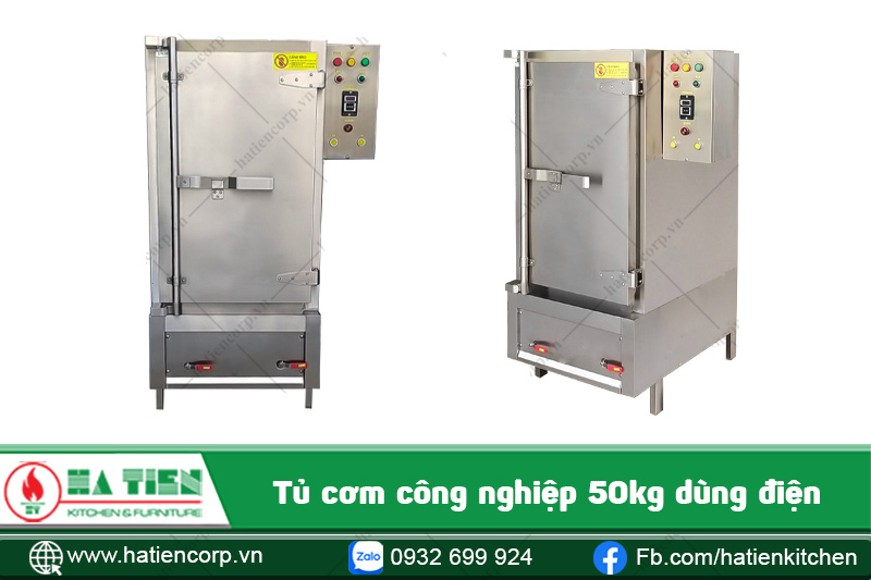 Tủ cơm công nghiệp 50kg dùng điện