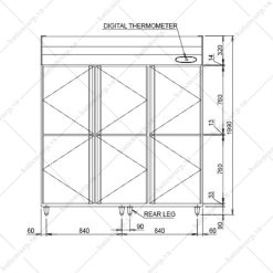 bản vẽ tủ đông 6 cánh hoshizaki 1