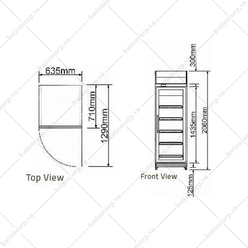 bản vẽ tủ mát