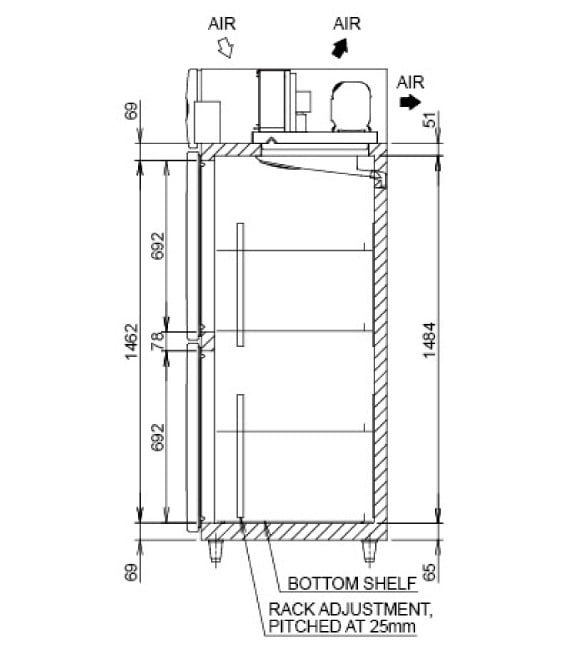 Tủ đông 4 cánh Hoshizaki HFE-127MA - Ảnh 4