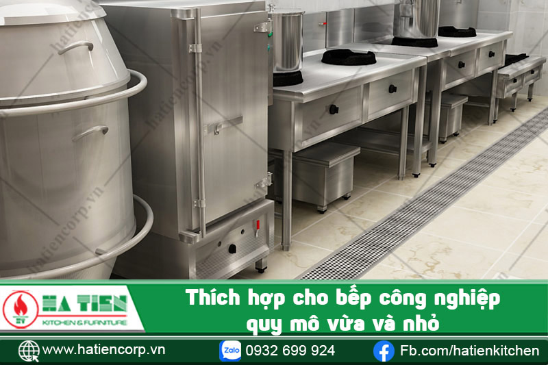 tủ nấu cơm 30kg bằng gas dùng trong bếp nhà hàng nhỏ