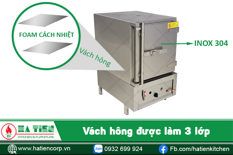 Thân tủ nấu cơm 30kg bằng gas