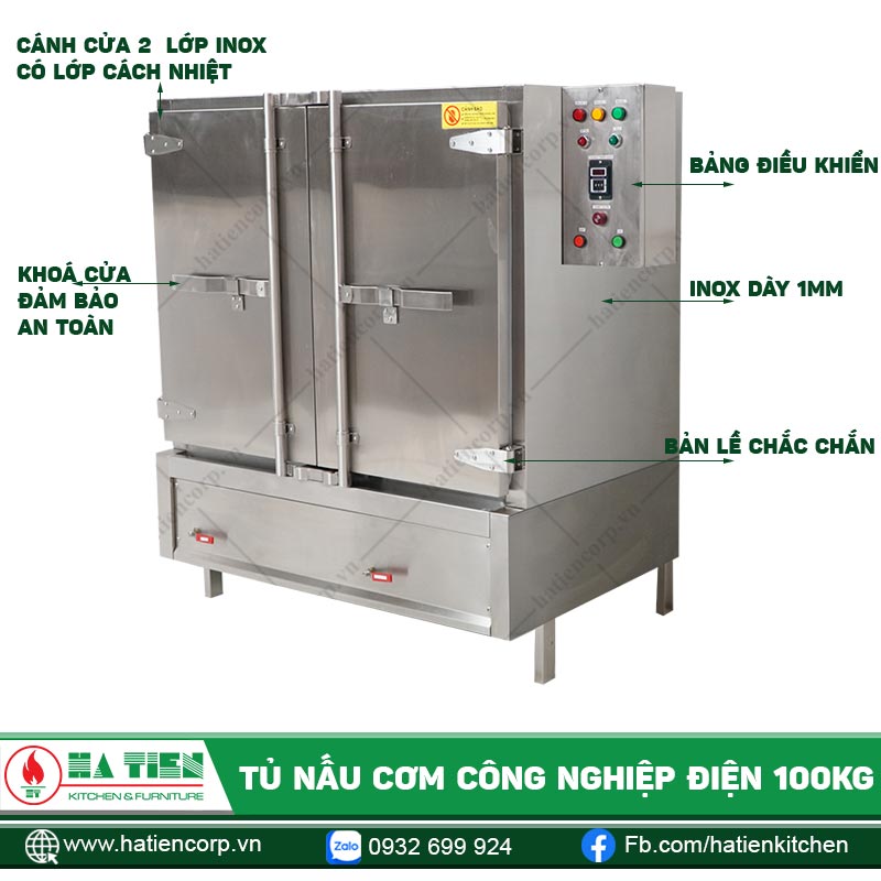 Cấu tạo tủ cơm công nghiệp