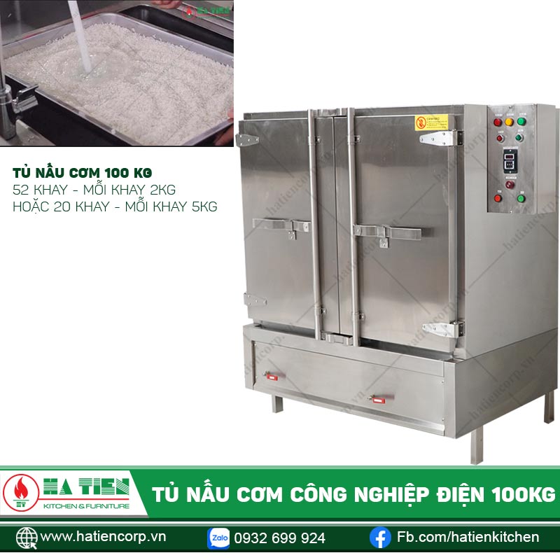 Tủ có thể phục vụ đến 700 suất cơm mỗi bữa