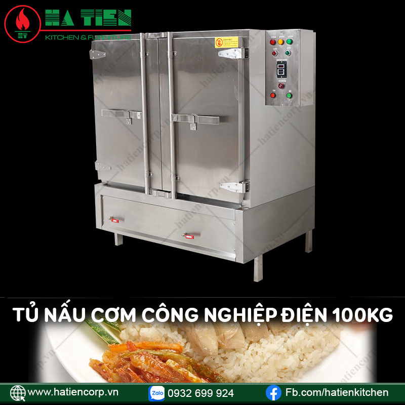 Tủ cơm công nghiệp 100kg - Tủ cơm điện