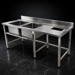 chậu rửa inox 2 học