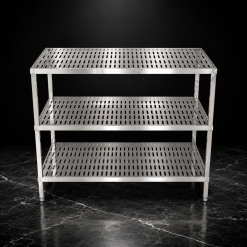Kệ Bát Inox Công Nghiệp 3 Tầng Dập Lỗ Cao Cấp