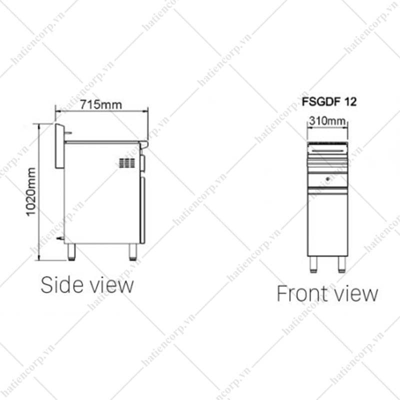 Bếp chiên nhúng đơn có chân FSGDF 12 - Ảnh 2
