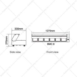 Alternative view of Quầy giữ nóng thức ăn 6 khay BMC 6 để bàn