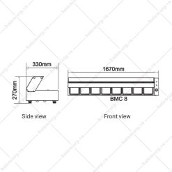 Alternative view of Quầy giữ nóng thức ăn 8 khay BMC 8