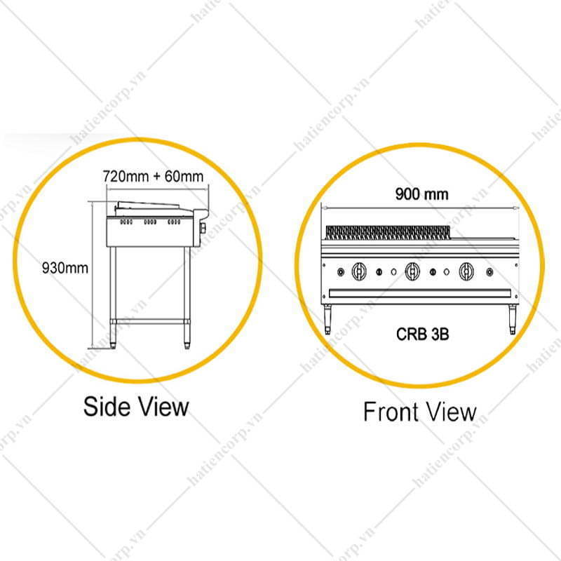 Bếp nướng than nhân tạo CRB 3B - Ảnh 2