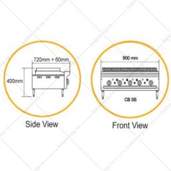 Alternative view of Lò nướng than nhân tạo CB5B
