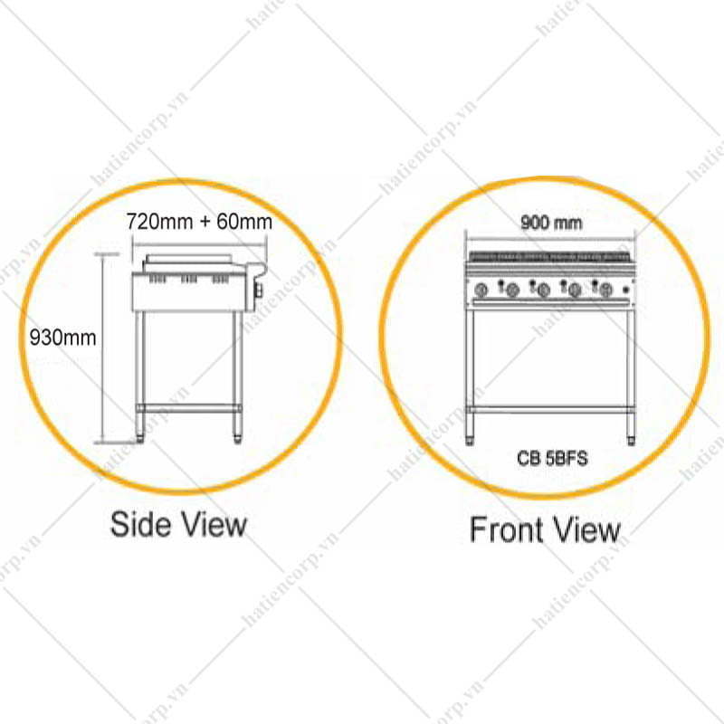 Lò nướng than nhân tạo CB 5BFS - Ảnh 2