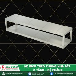 kệ inox treo tường nhà bếp 2 tầng