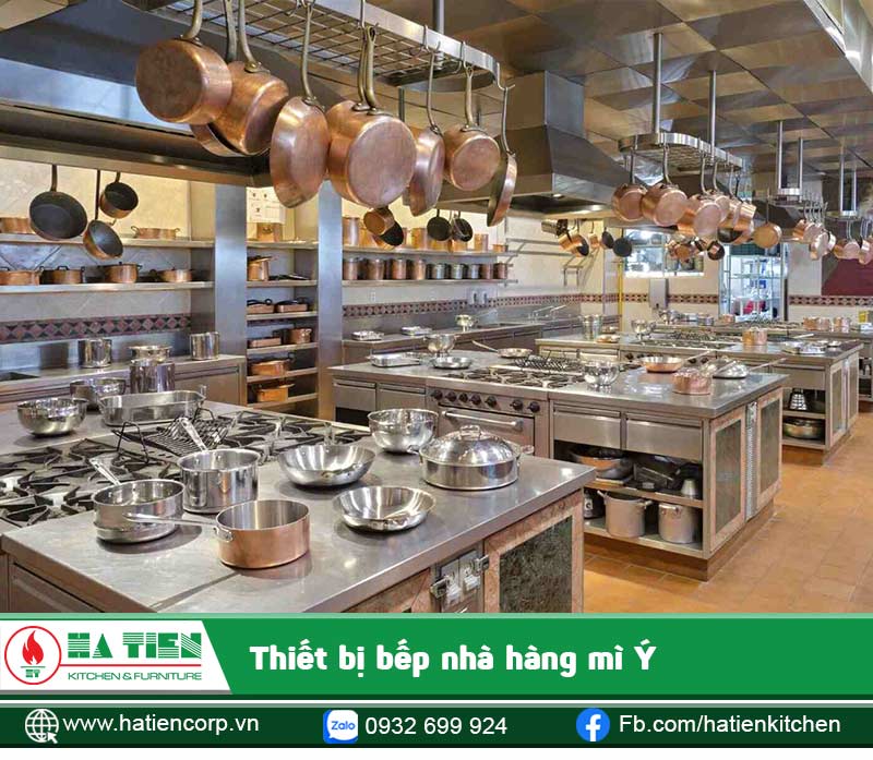 Mẫu bếp cho nhà hàng món Ý