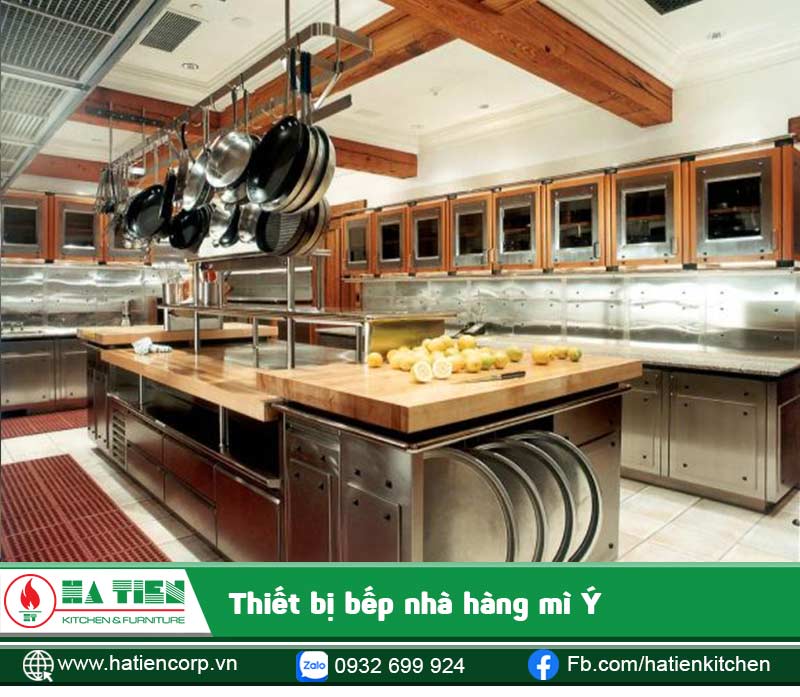 Mẫu bếp cho nhà hàng món Ý
