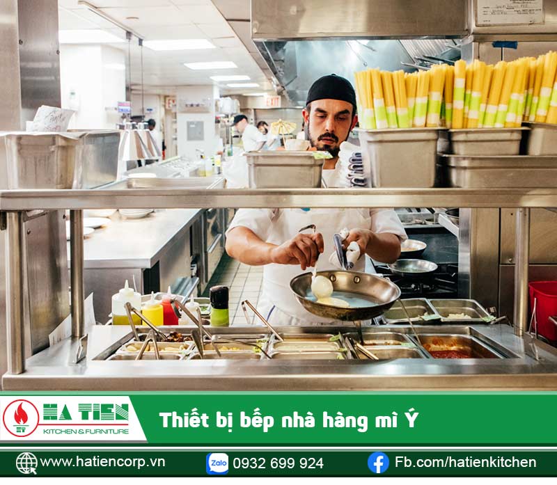 Mẫu bếp cho nhà hàng món Ý