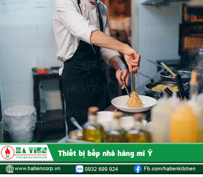 Mẫu bếp cho nhà hàng món Ý