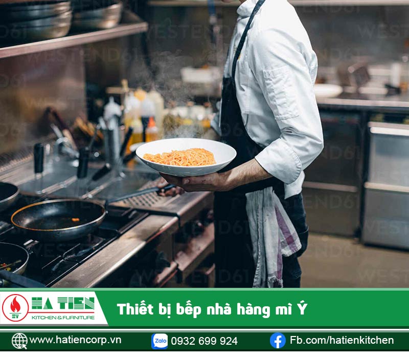 Mẫu bếp cho nhà hàng món Ý