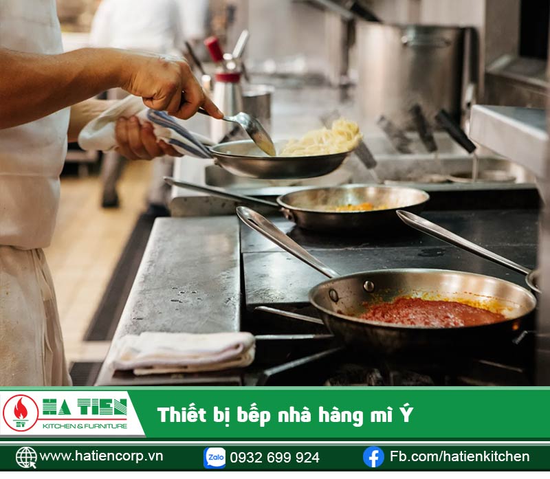 Mẫu bếp cho nhà hàng món Ý