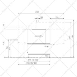 Alternative view of Máy rửa chén băng tải WinterHalter STR 130
