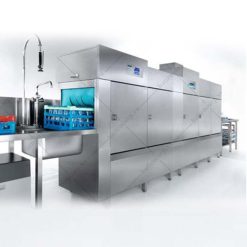 Máy rửa chén băng tải