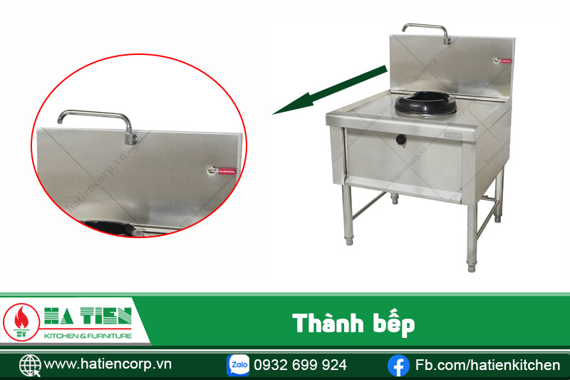 bếp á 1 họng có thành