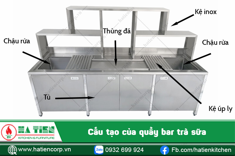 Cấu tạo của quầy pha chế