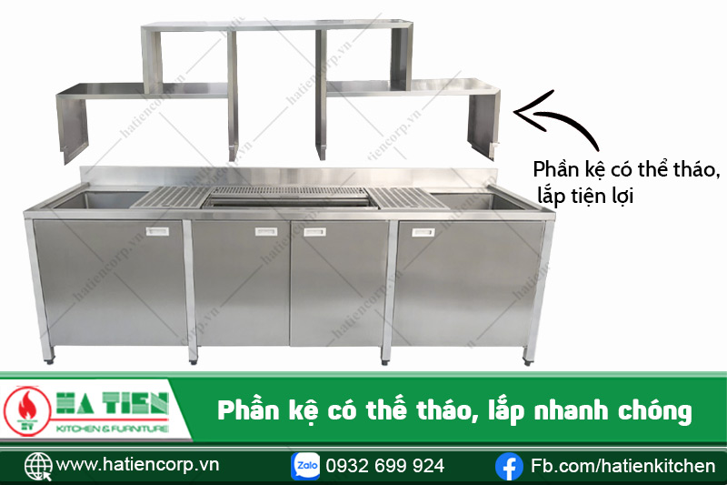 kệ quầy bar inox trà sữa