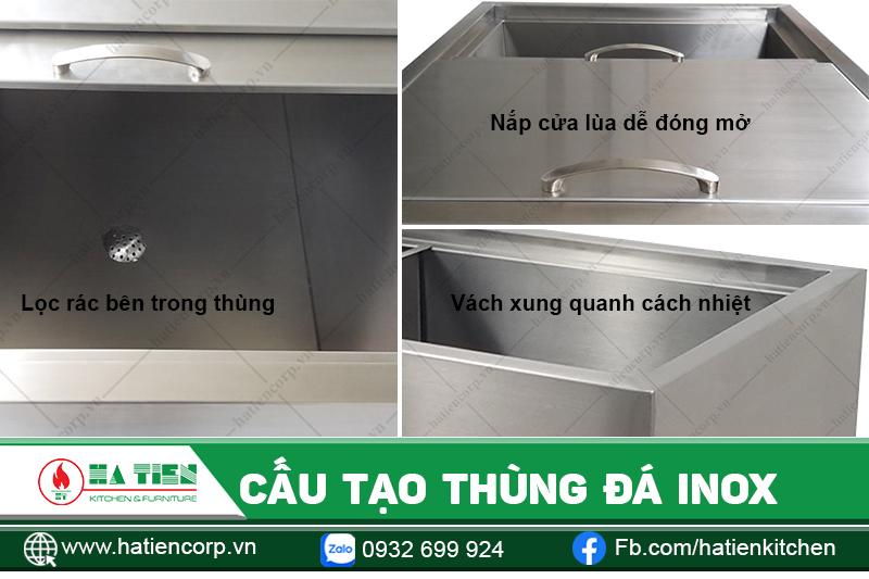 Cấu tạo thùng đựng nước đá viên