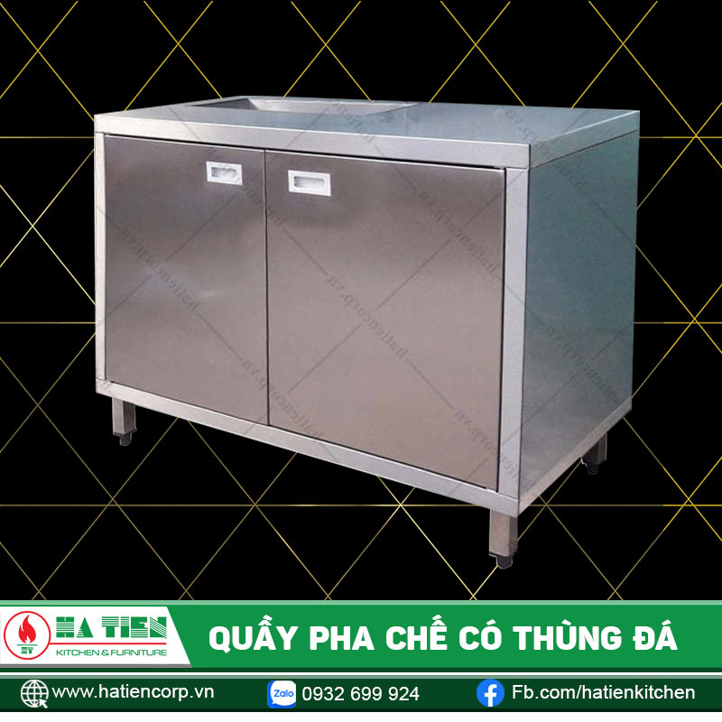 Quầy pha chế có thùng đá