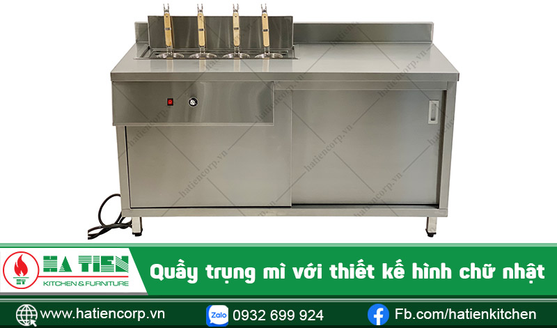 quầy trụng mì hình chữ nhật