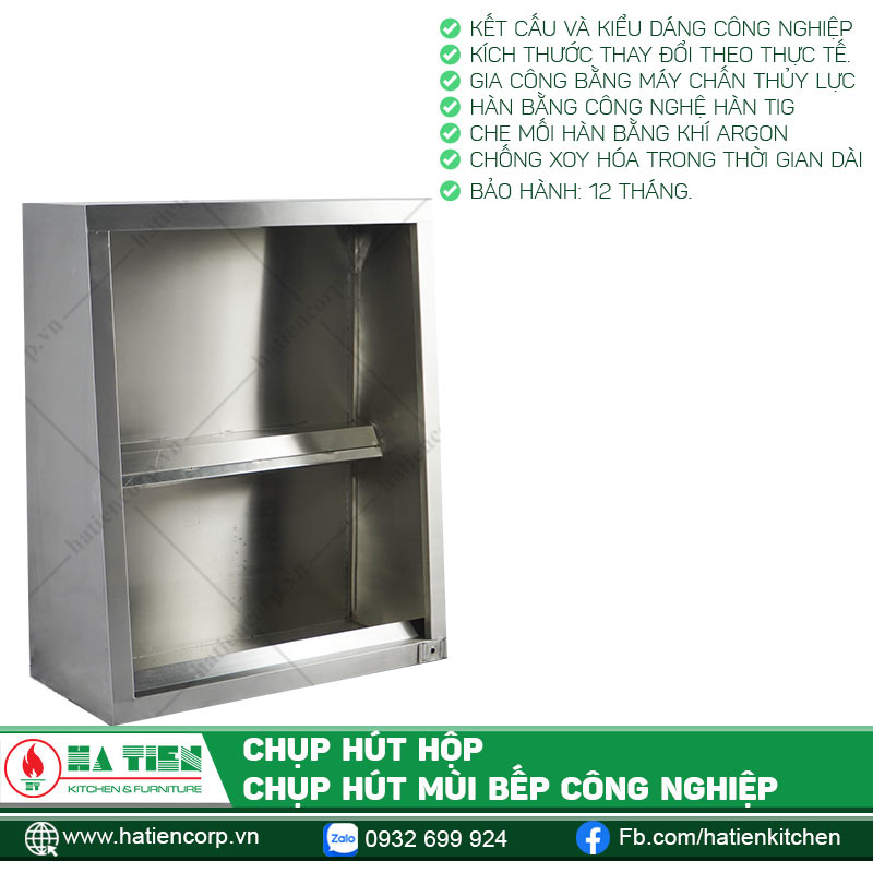 Đặc điểm chụp hút hộp không phin lọc mỡ