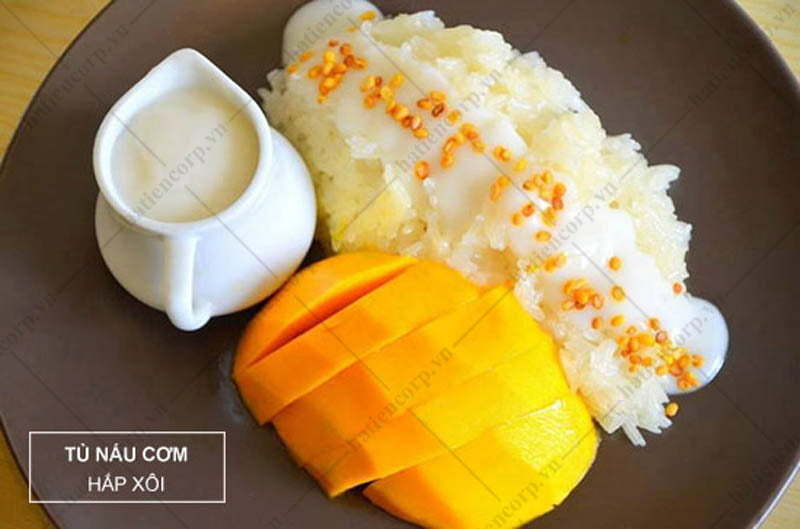Hấp xôi bằng tủ nấu cơm