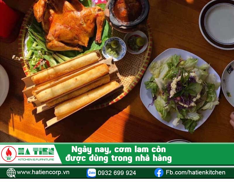 Món cơm lam thơm ngon thường được ăn kèm với các loại thịt nướng
