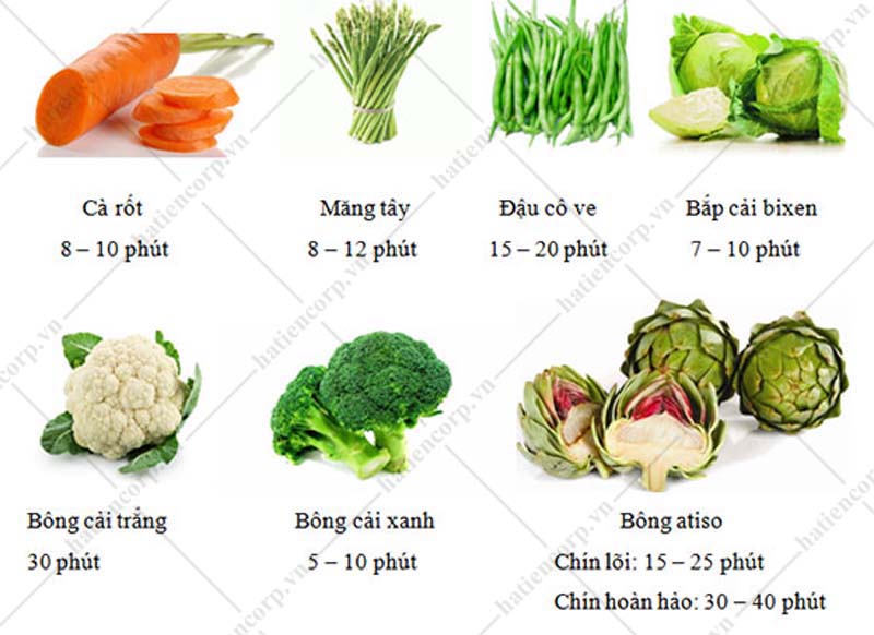 hấp rau củ bằng tủ nấu cơm