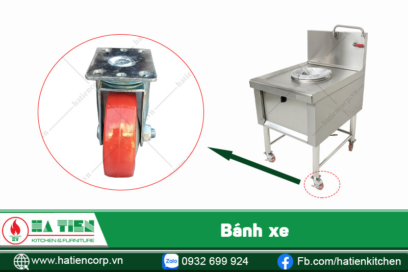 bếp á 1 họng có bánh xe