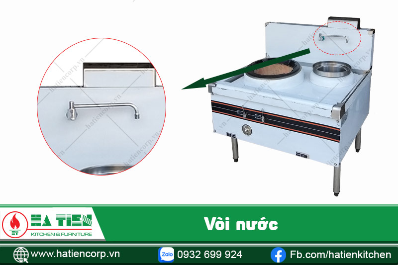 bếp á 1 họng có quạt thổi và vòi nước
