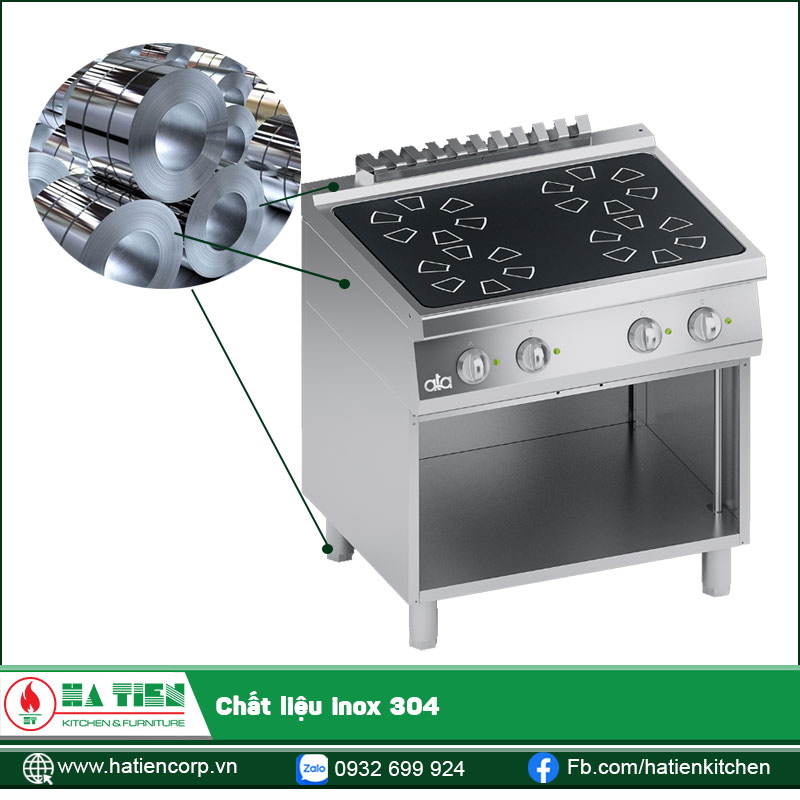 Được làm từ thép không gỉ 304