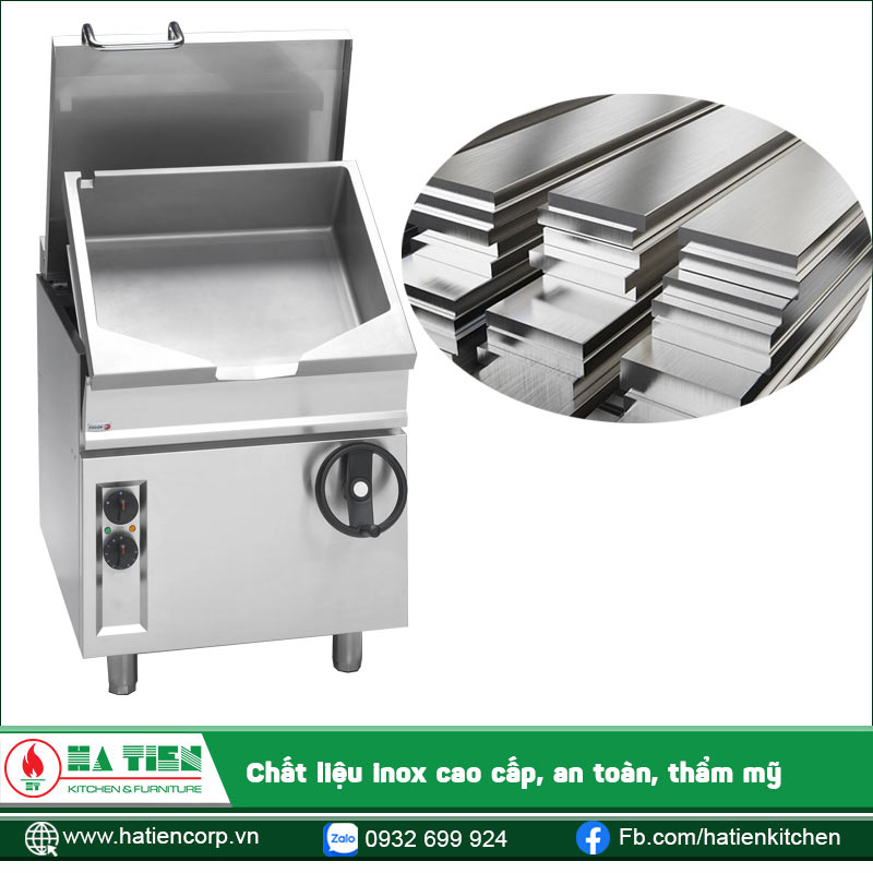 Chất liệu inox 304 sáng bóng và an toàn